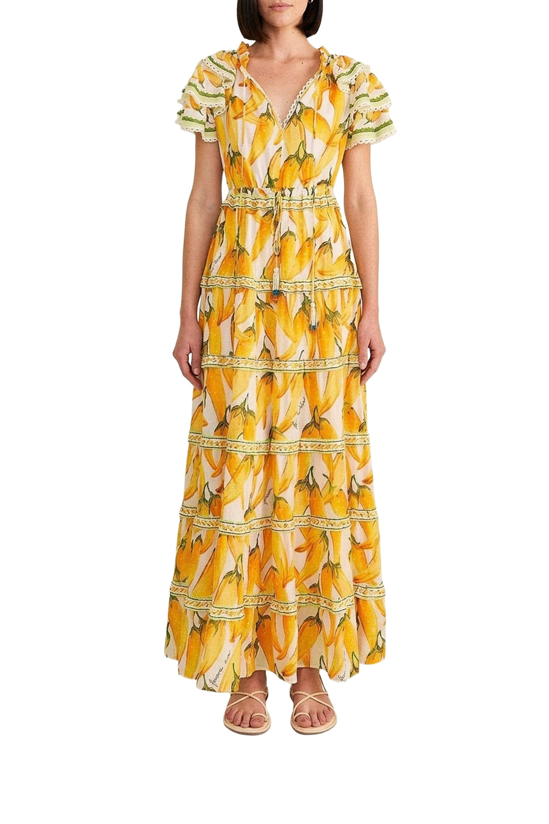 Robe longue Peppers - Jaune