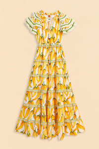 Robe longue Peppers - Jaune