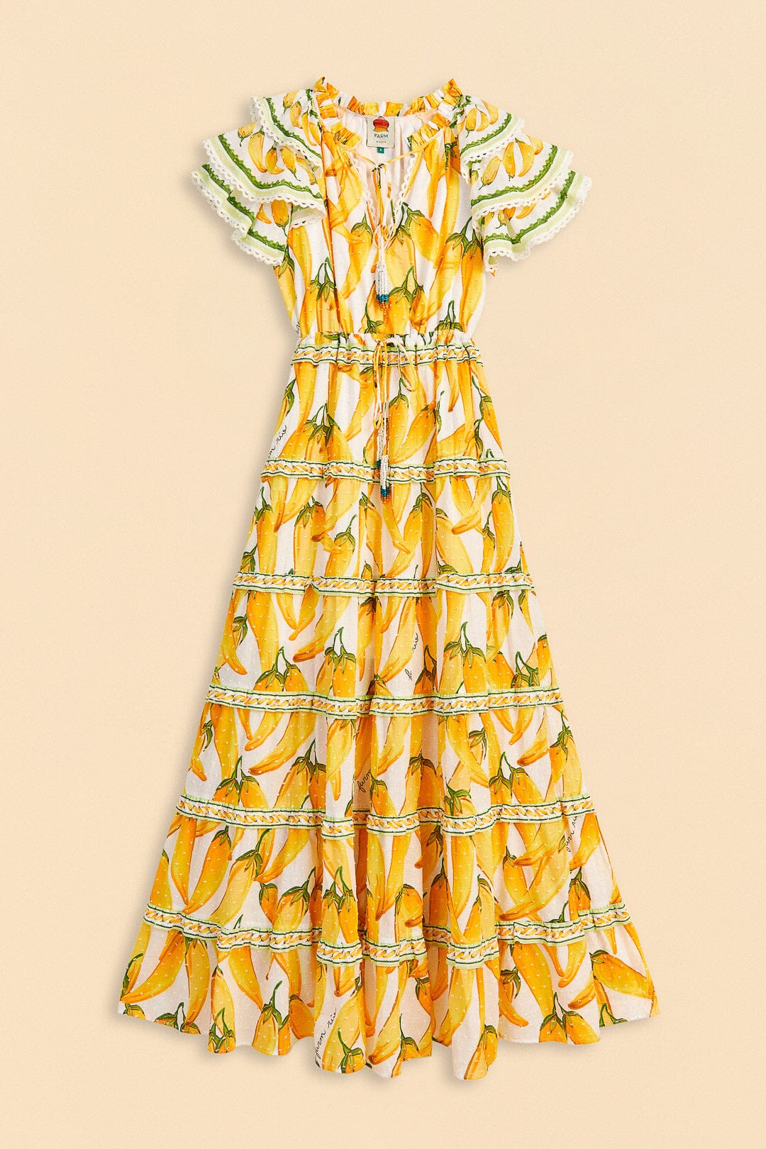 Robe longue Peppers - Jaune