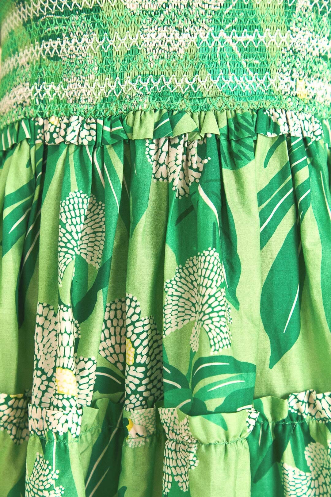 Robe courte Dewdrop Floral - Vert