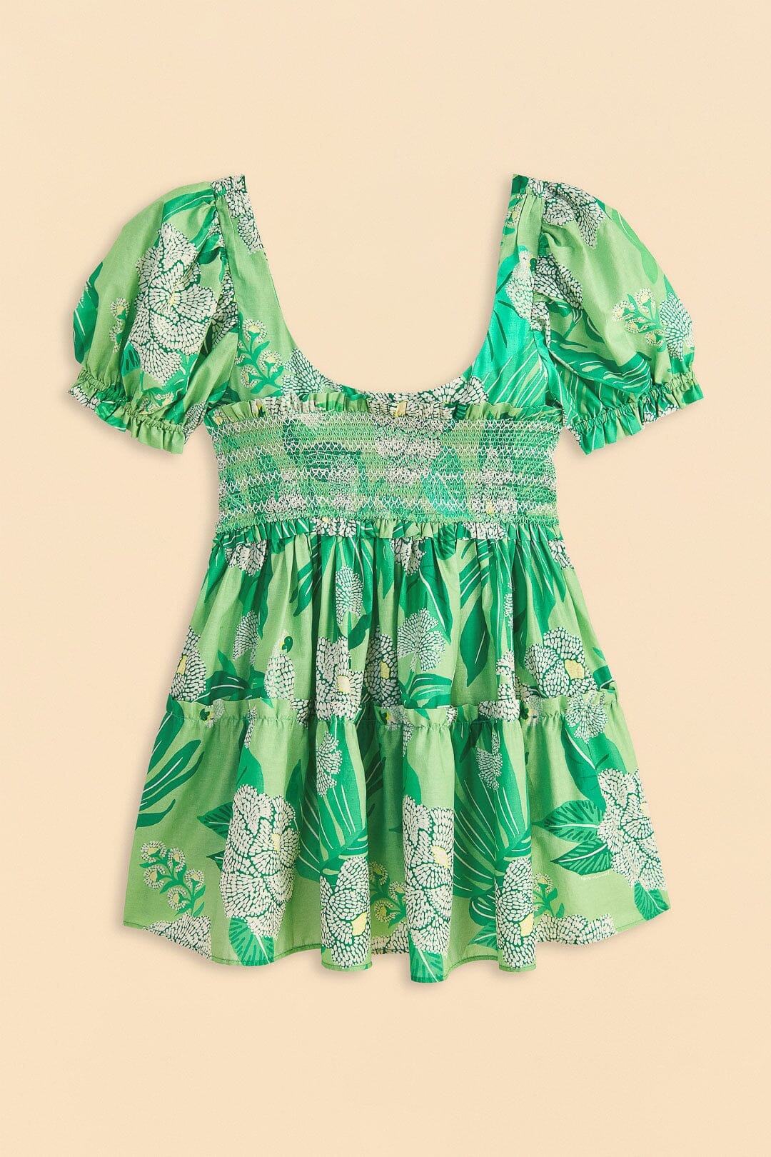 Robe courte Dewdrop Floral - Vert