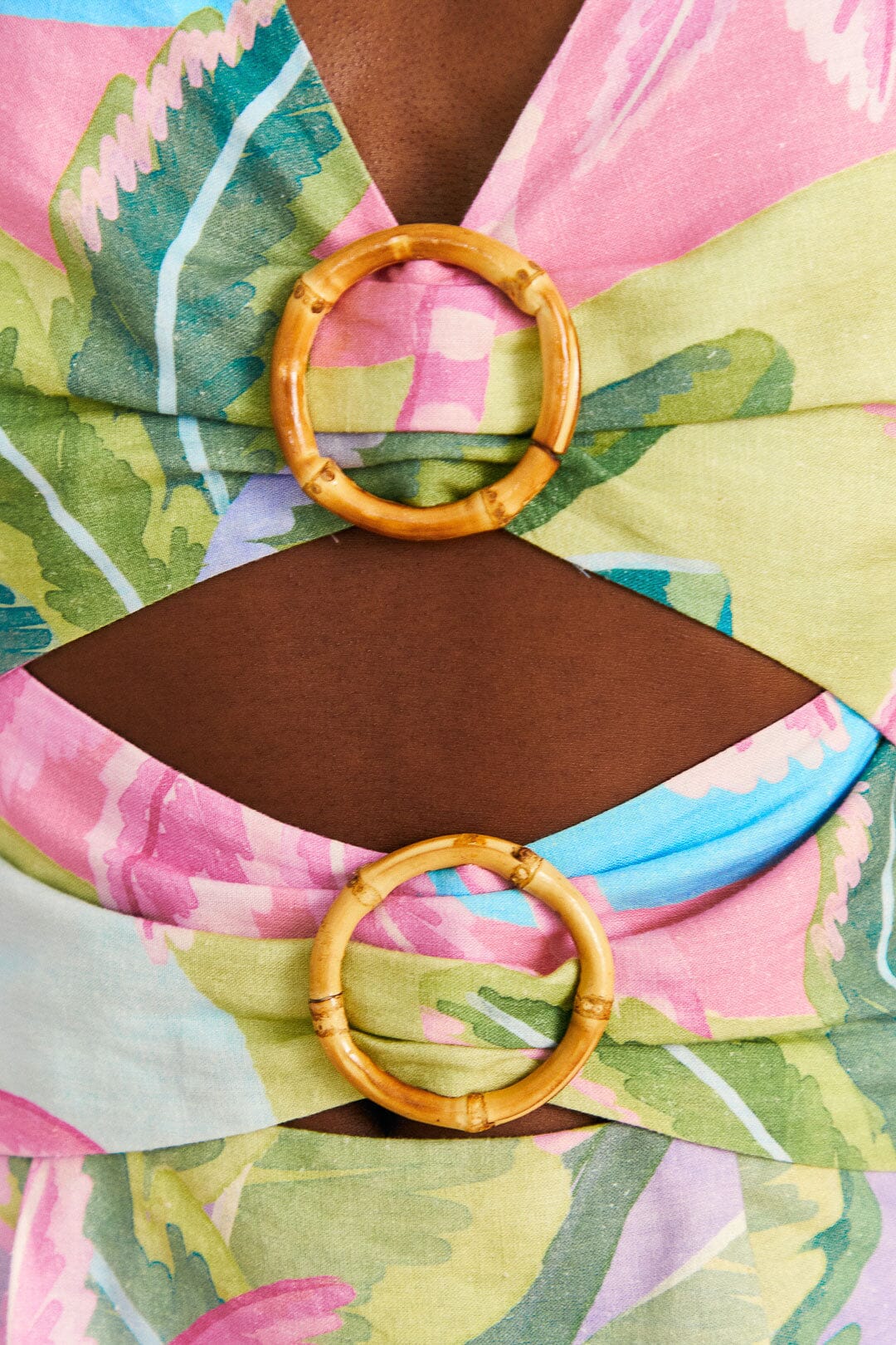 Robe courte Beach Vibe en lin - Multicolore