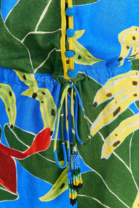 NEW_Banana Leaves Blue Robes courtes - Banana Leaves Blue