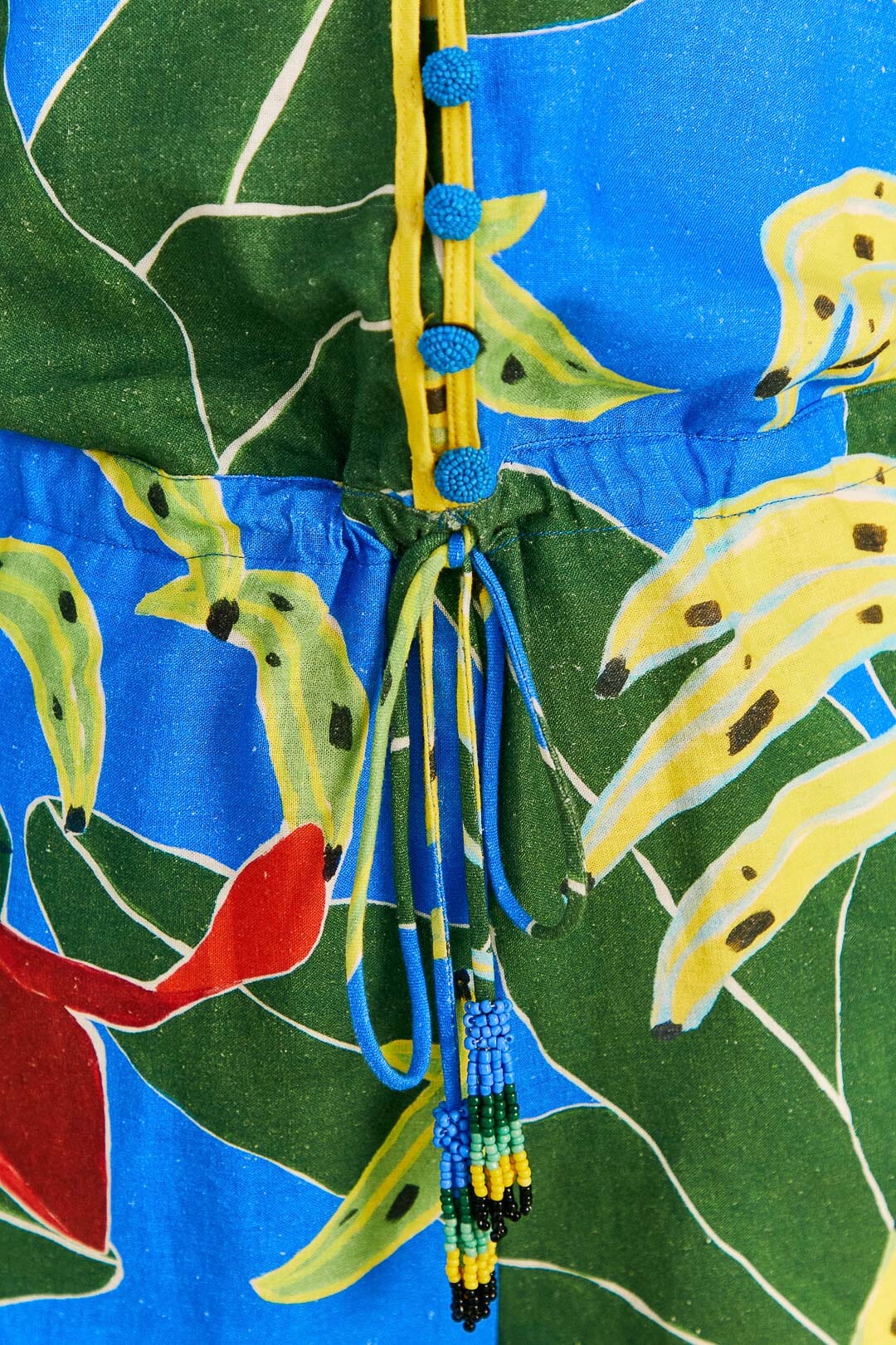 NEW_Banana Leaves Blue Robes courtes - Banana Leaves Blue