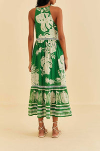 Monsteras Green Robe midi - Monsteras Green