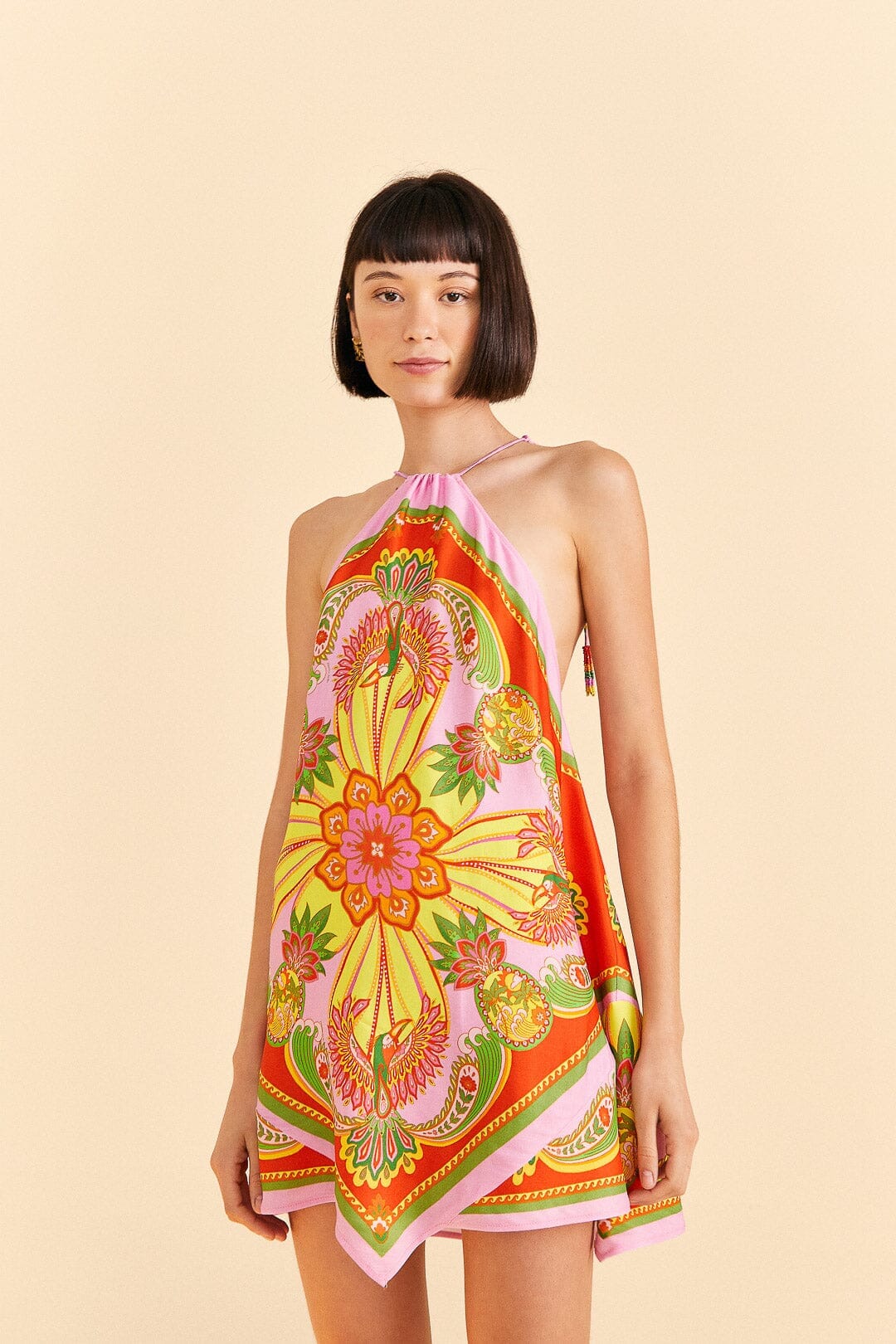 NEW_Toucans Scarf Multicolor Robes courtes - Toucans Scarf Multicolor