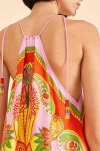 Robe courte Beach Toucans - Multicolore