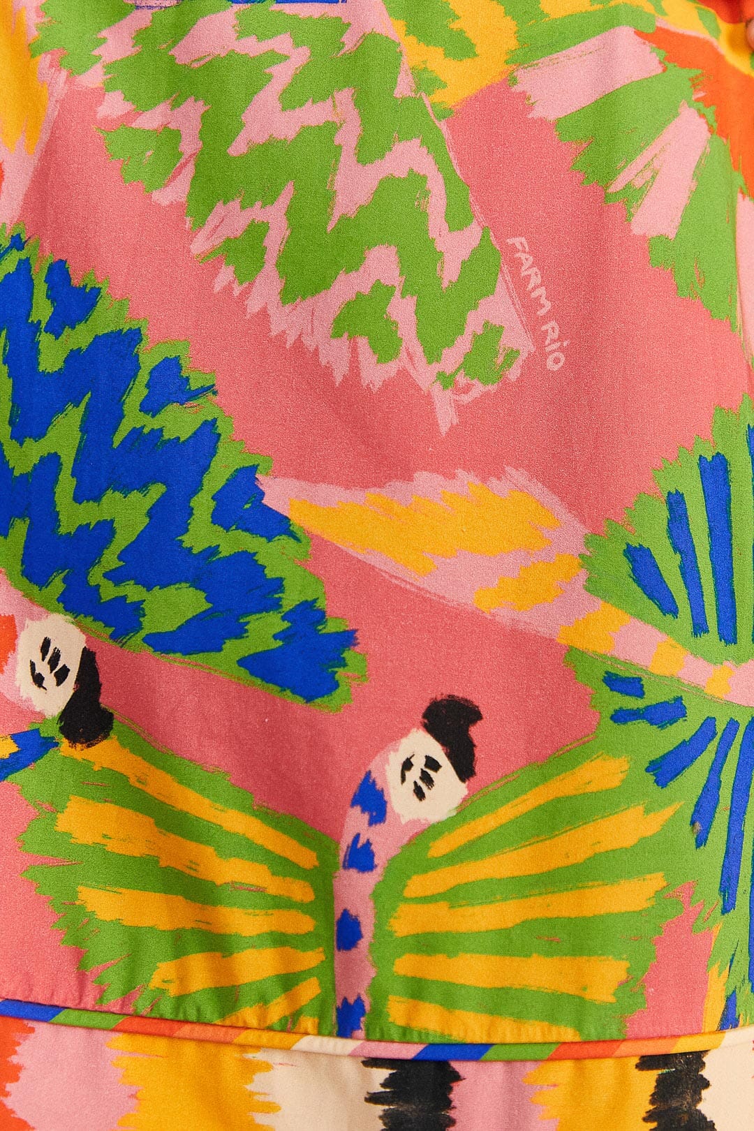 Graphic Macaws cotton short dress - Multicolour