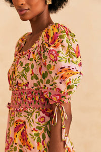 Robe midi Painted Bananas - Rose
