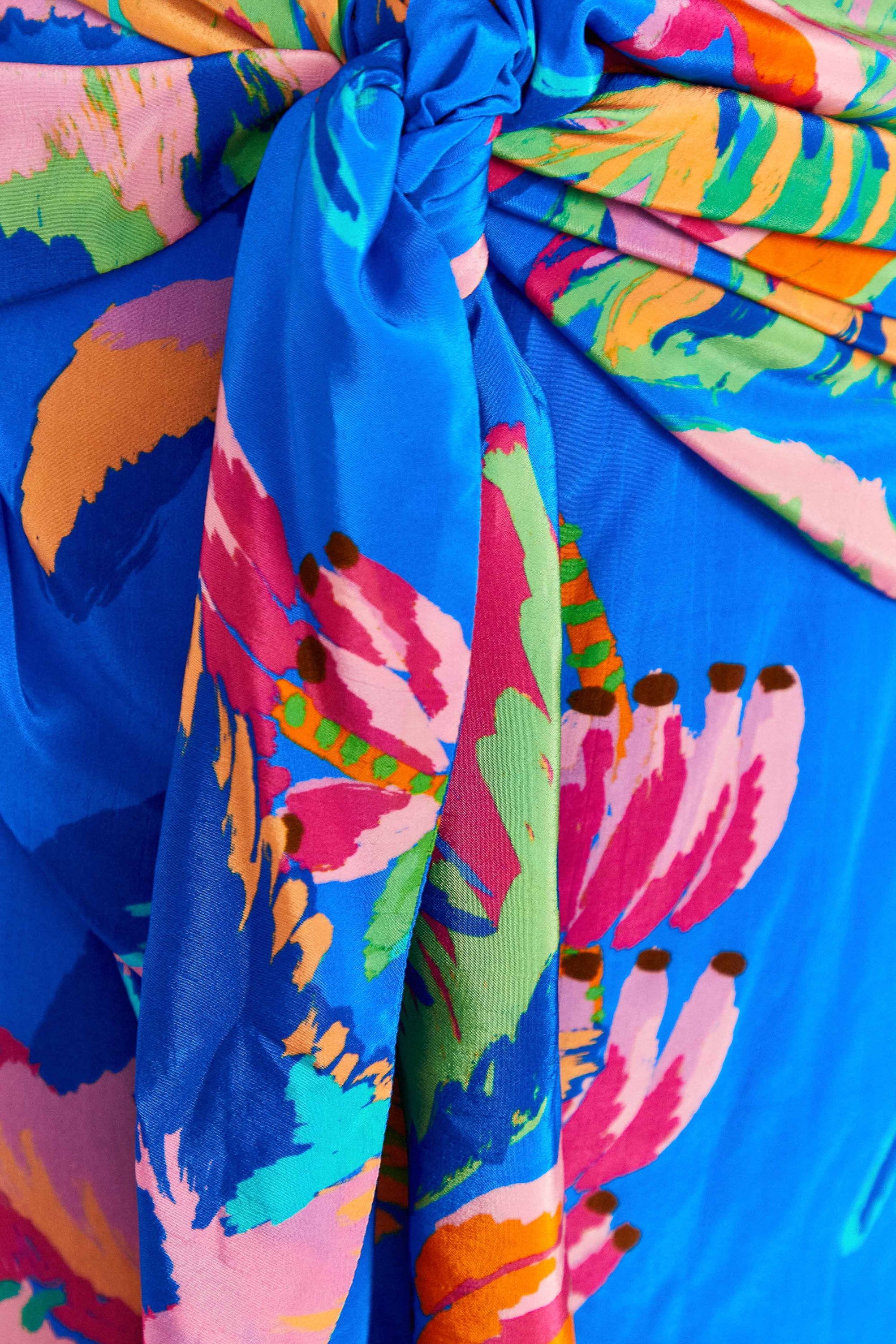 Jupe courte Painted Jungle - Bleu