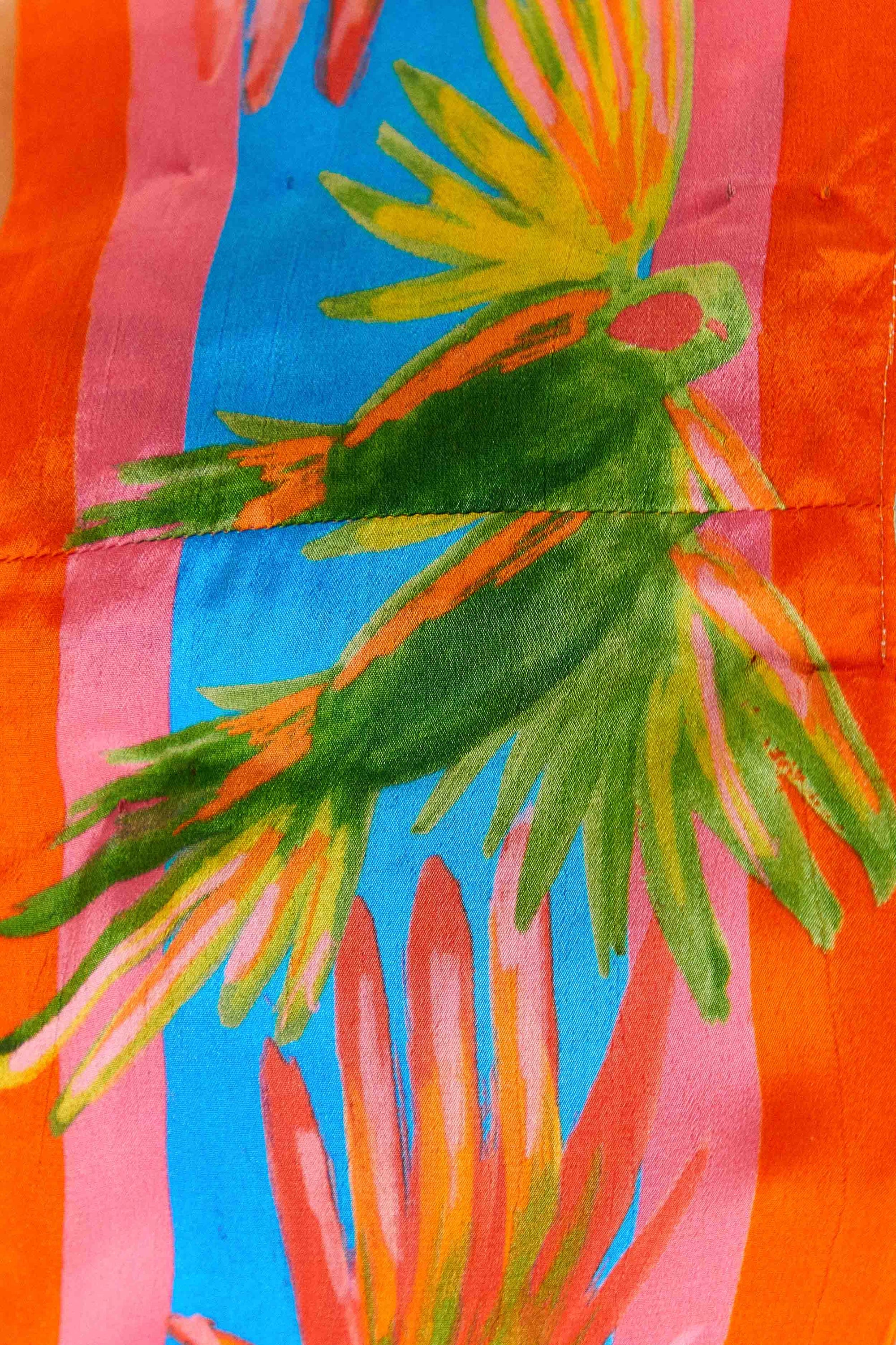 Top Painted Birds en foulard - Bleu