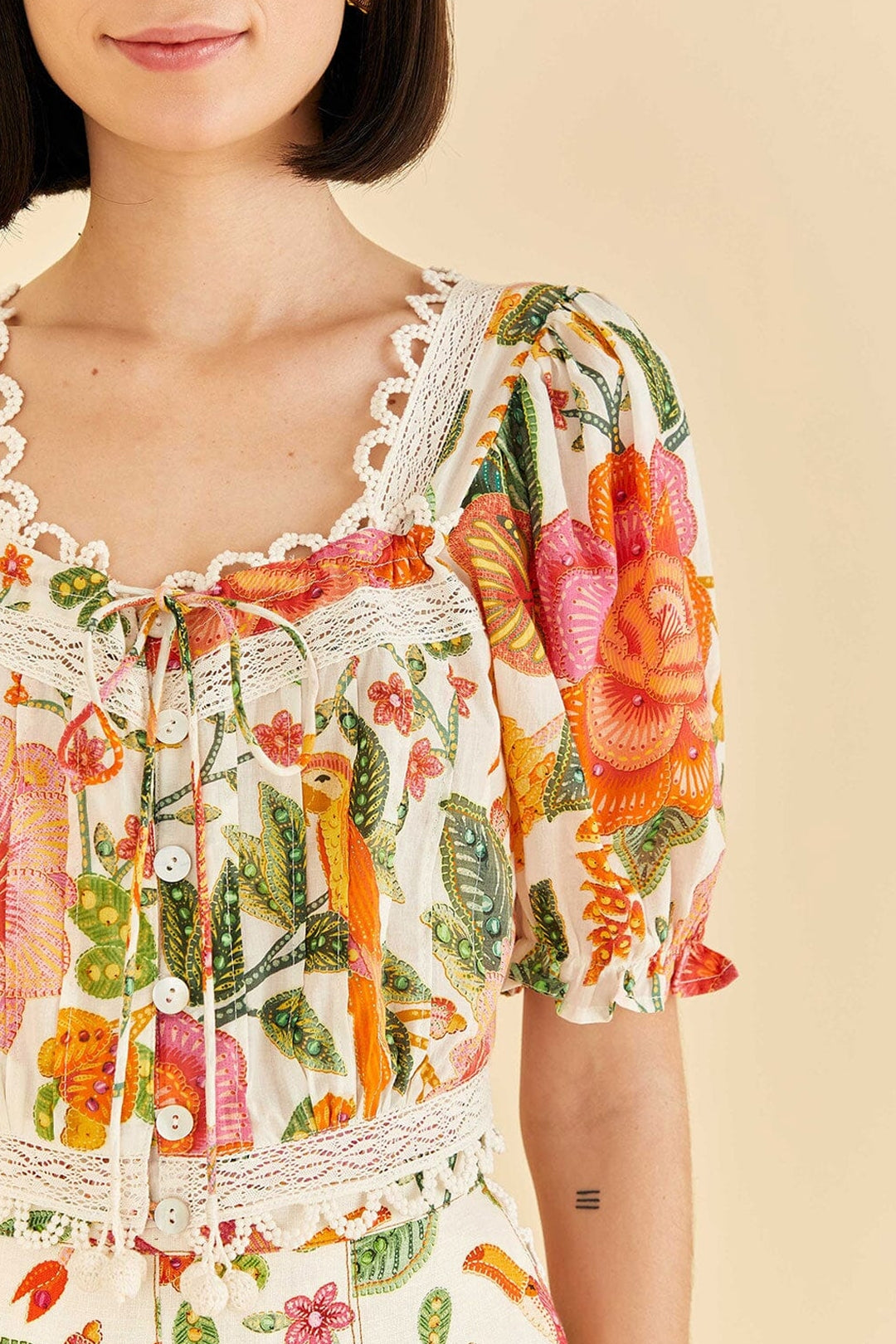 Blouse Macaw Bloom - Orange
