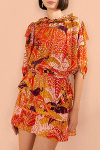 Jungle Panther short skirt - Orange