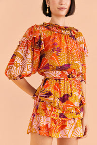 Jungle Panther short skirt - Orange
