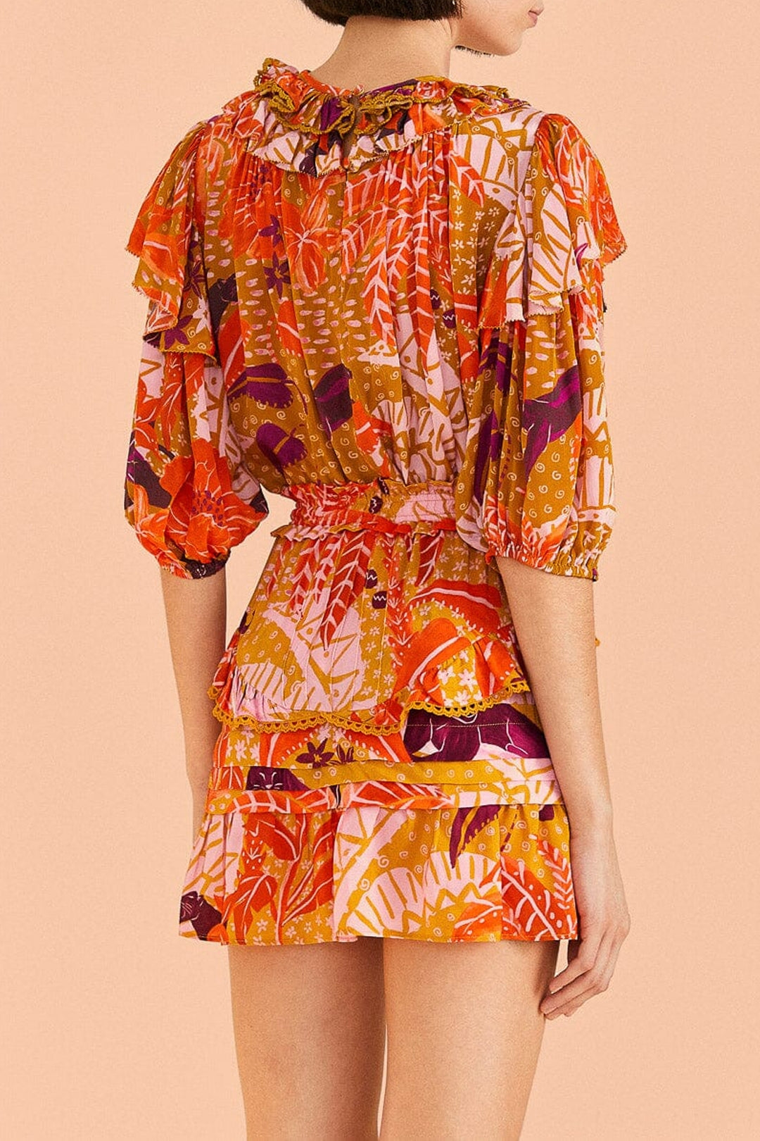 Jungle Panther short skirt - Orange