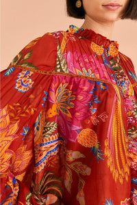 Blouse Mystic bush - Rouge