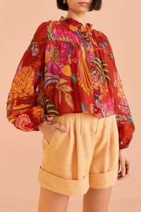 Blouse Mystic bush - Rouge