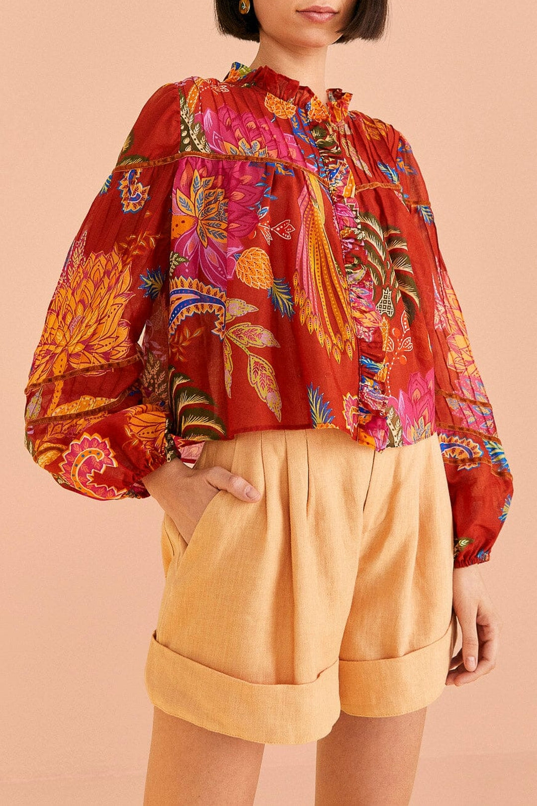 Blouse Mystic bush - Rouge