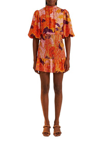 Robe courte Jungle Panther - Orange