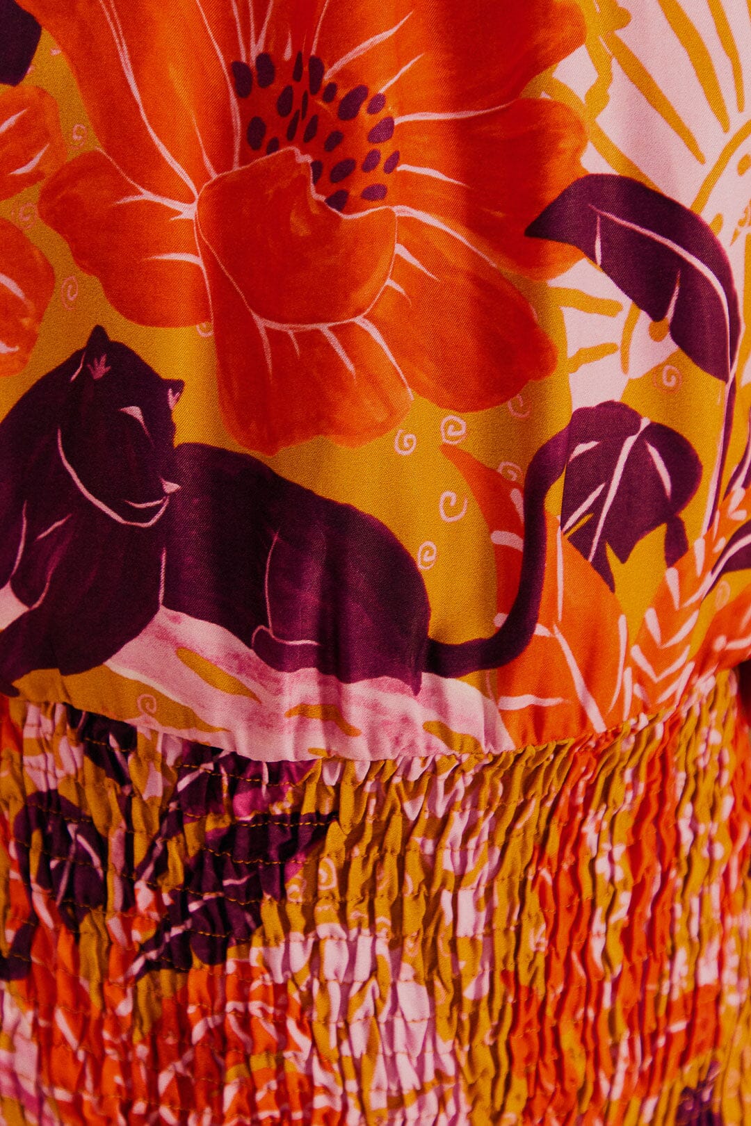 Robe courte Jungle Panther - Orange
