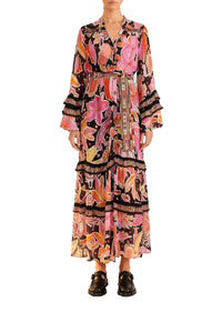 Robe longue Enchanted Nature - Noir