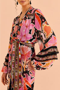 Robe longue Enchanted Nature - Noir