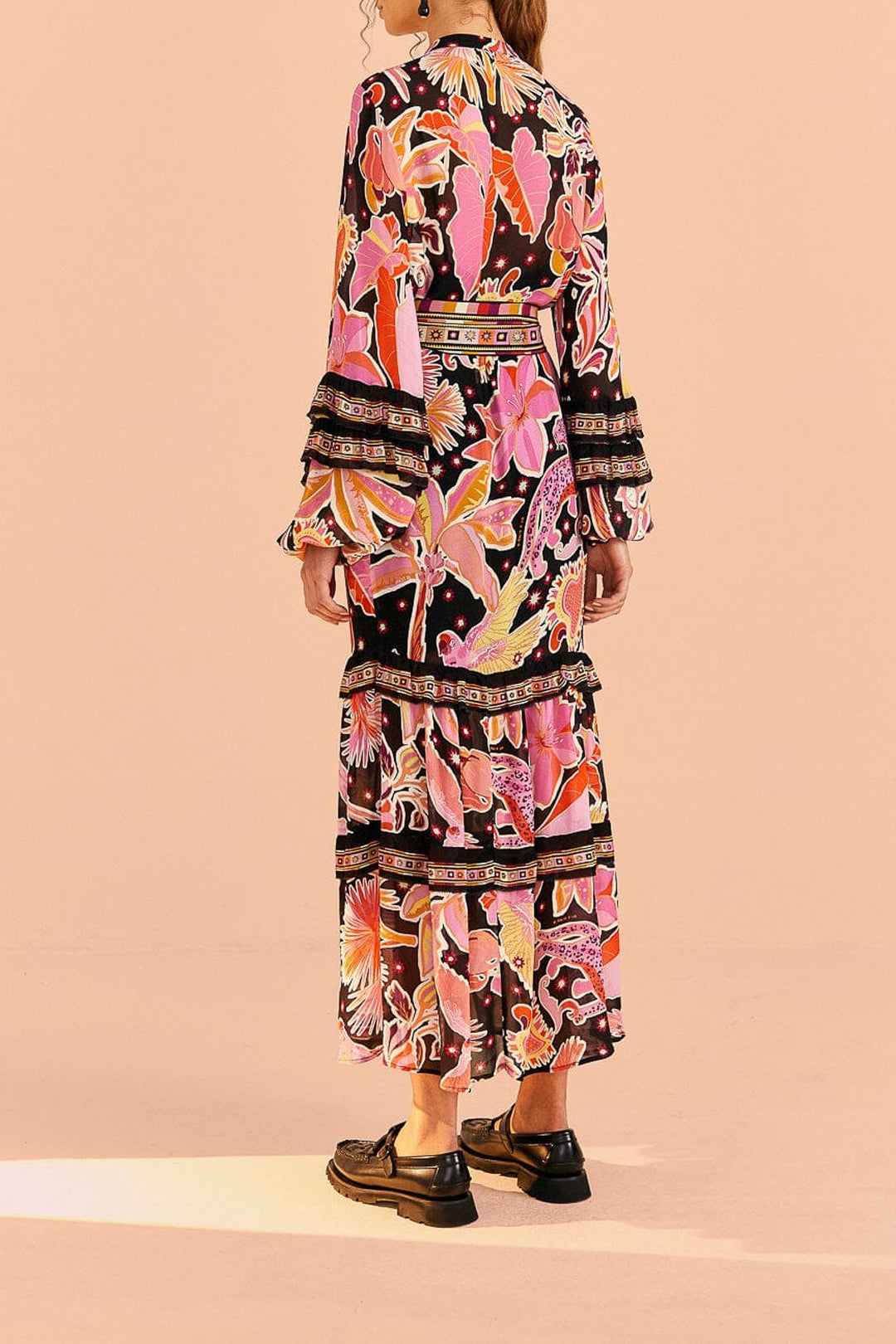 Robe longue Enchanted Nature - Noir