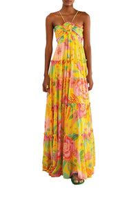 MEDIA OFF LINE_Macaw Bloom Maxi Dress - Yellow