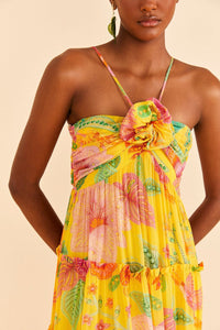 MEDIA OFF LINE_Macaw Bloom Maxi Dress - Yellow