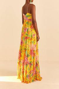 MEDIA OFF LINE_Macaw Bloom Maxi Dress - Yellow