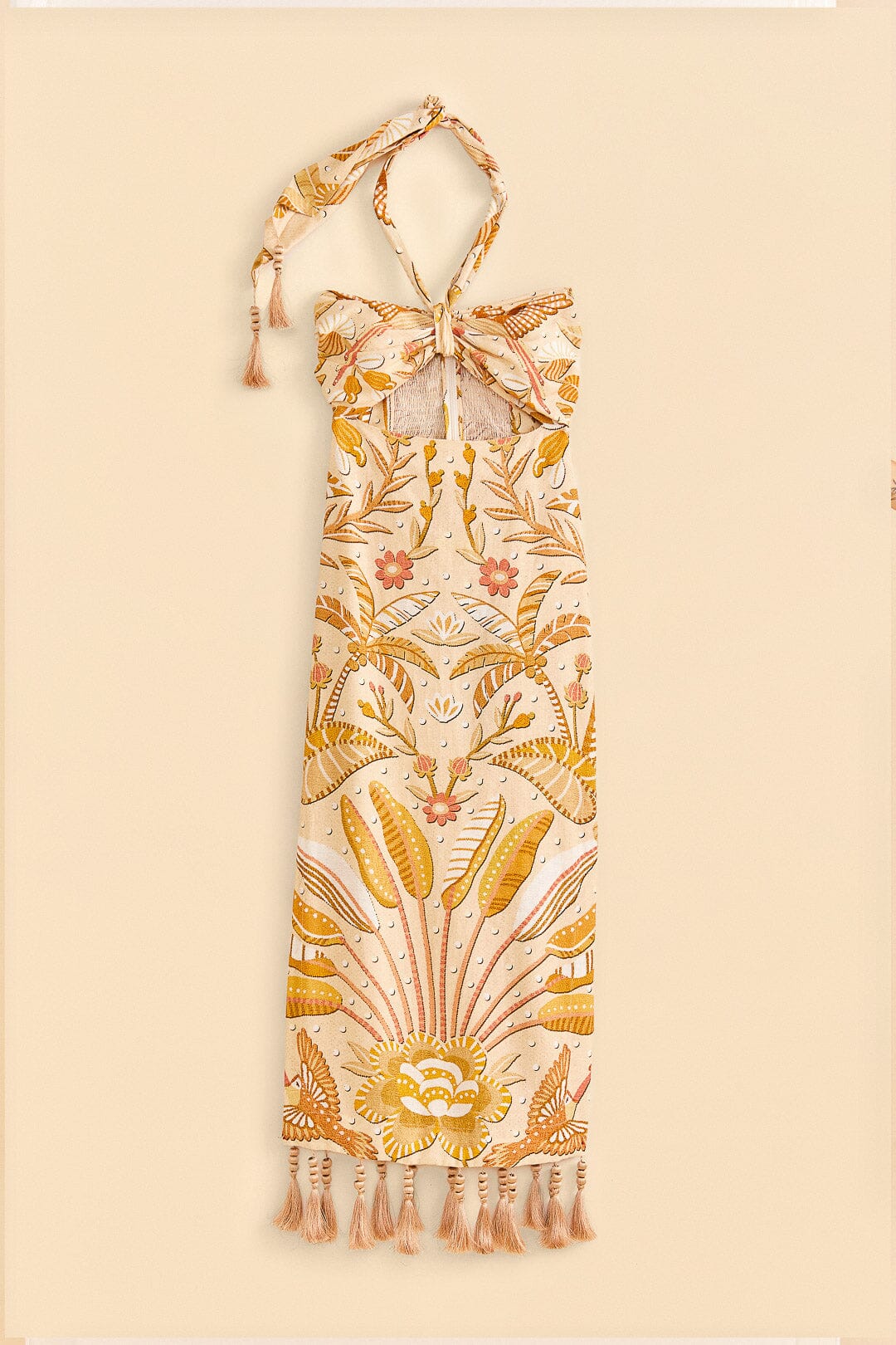 Robe longue Jungle Chic Sand en lin - Jaune