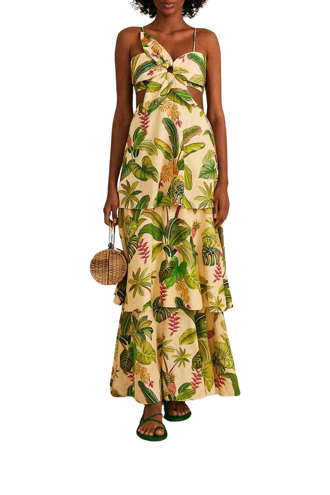 Robe longue Fruit Forest Sand en lin - Beige