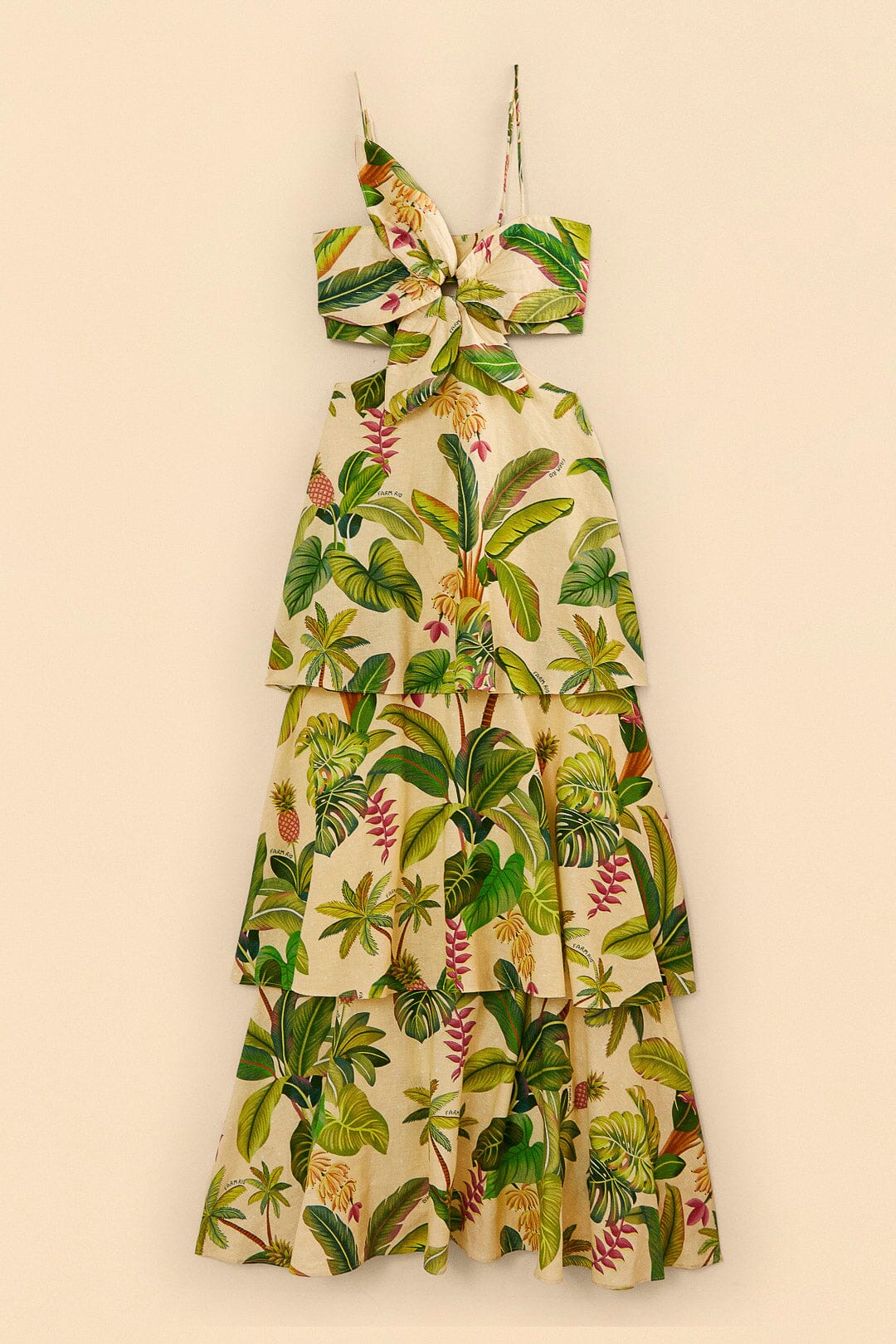 Robe longue Fruit Forest Sand en lin - Beige