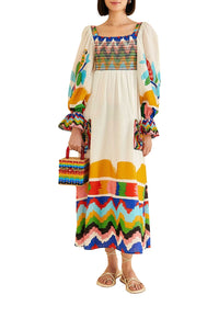 Robe longue Colorful Forest - Multicolore