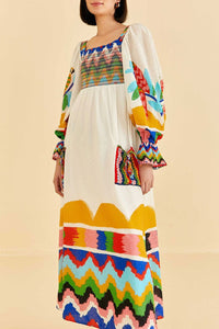 Robe longue Colorful Forest - Multicolore
