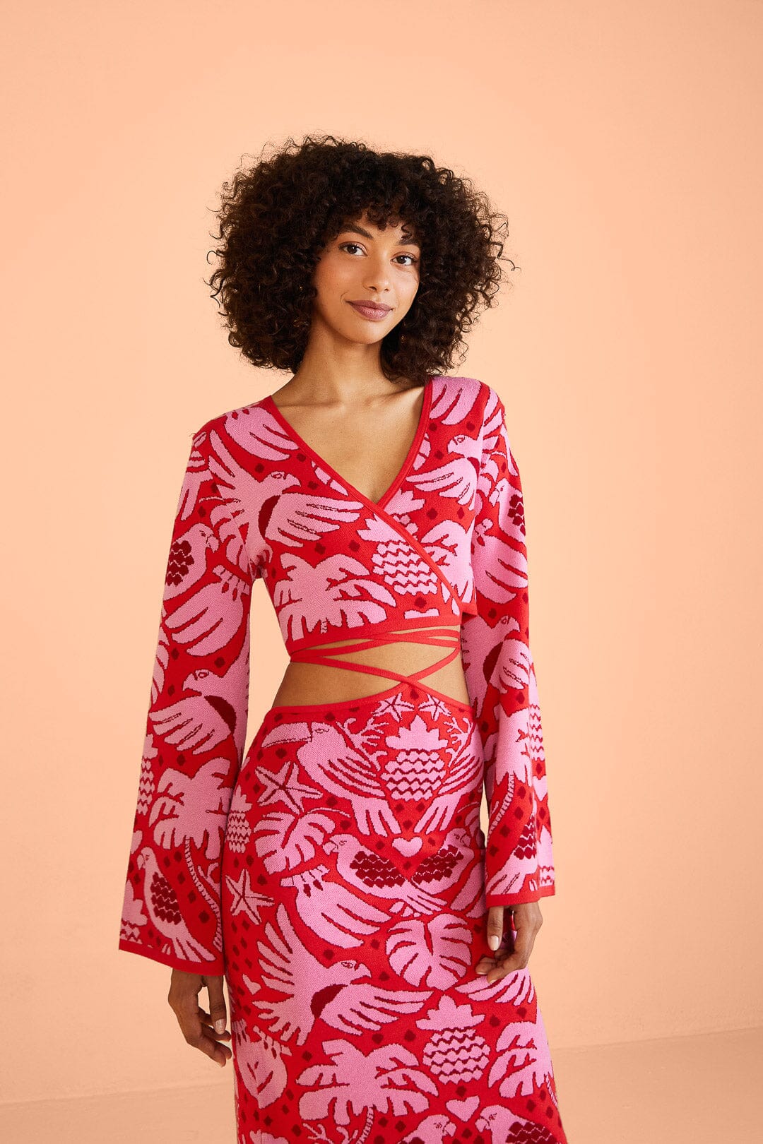 NEW_Jungle Scarf Red Tops & T-Shirts - Jungle Scarf Red