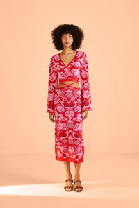 NEW_Jungle Scarf Red Tops & T-Shirts - Jungle Scarf Red