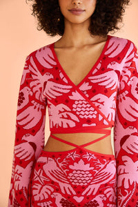 NEW_Jungle Scarf Red Tops & T-Shirts - Jungle Scarf Red