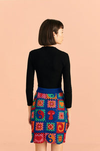 NEW_Multi Icons Crochet Draw Jupes & Shorts - Multi Icons Crochet Draw