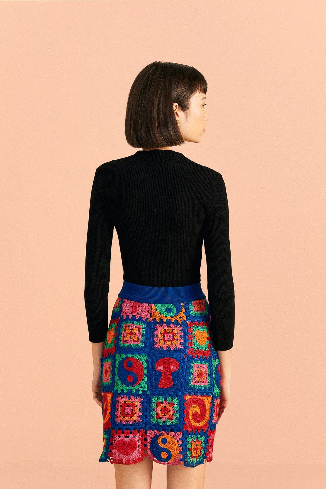 NEW_Multi Icons Crochet Draw Jupes & Shorts - Multi Icons Crochet Draw