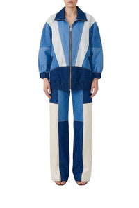 Veste en denim ajourée - Bleu