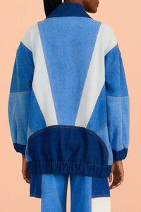 Veste en denim ajourée - Bleu