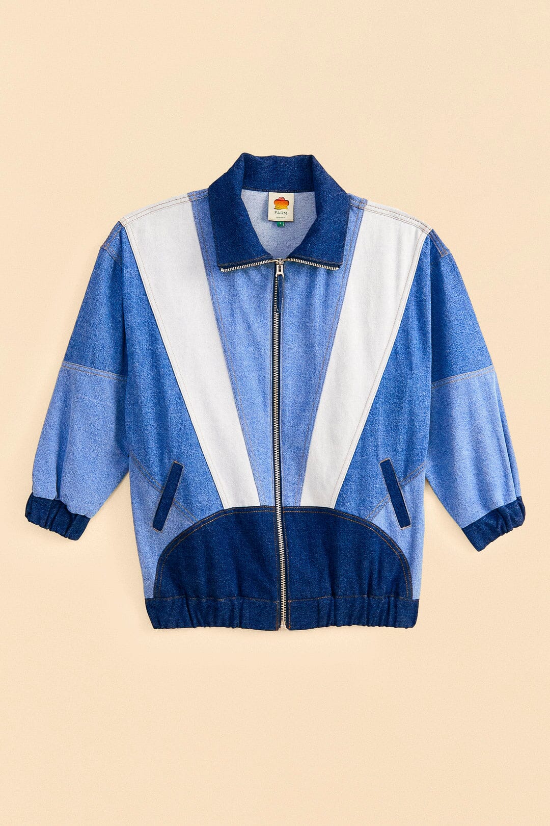 Veste en denim ajourée - Bleu