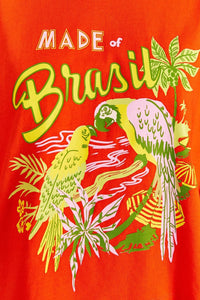 T-shirt à imprimé Brasil en coton - Rouge