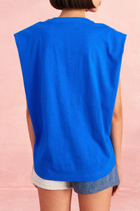 T-shirt Kissed By The Sun en coton - Bleu