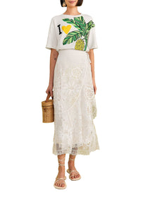 T-shirt I Heart Bananas en coton - Blanc