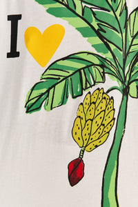 T-shirt I Heart Bananas en coton - Blanc