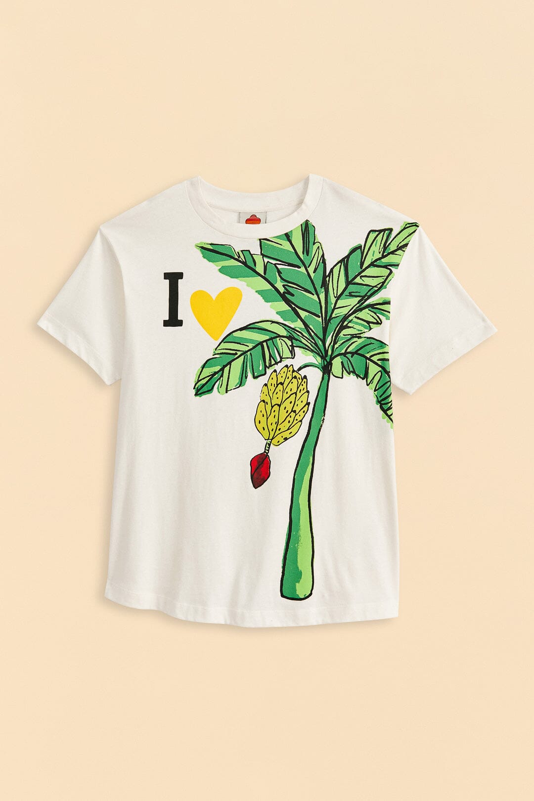 T-shirt I Heart Bananas en coton - Blanc