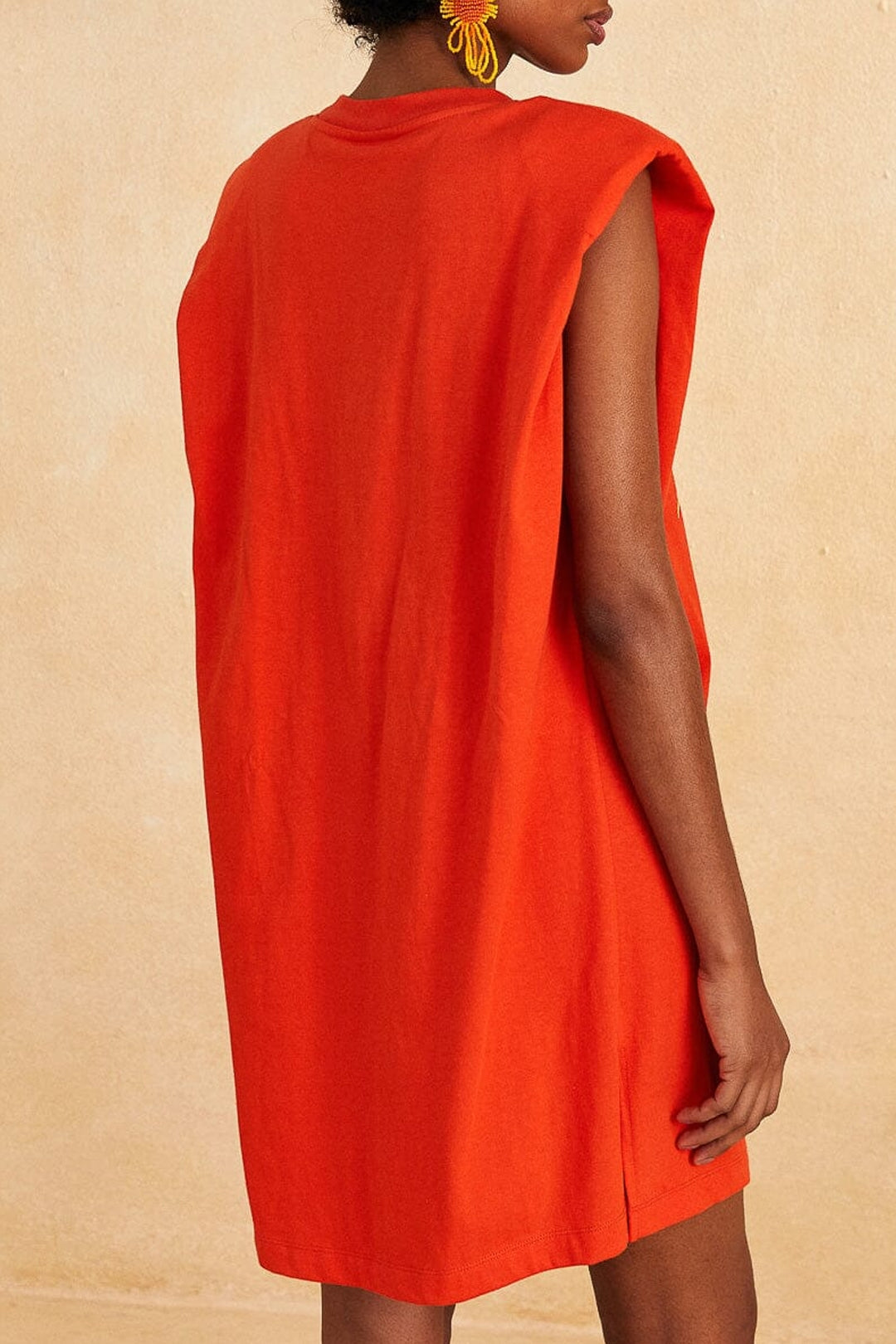 Robe courte Brasil en coton - Rouge