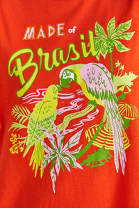 Robe courte Brasil en coton - Rouge